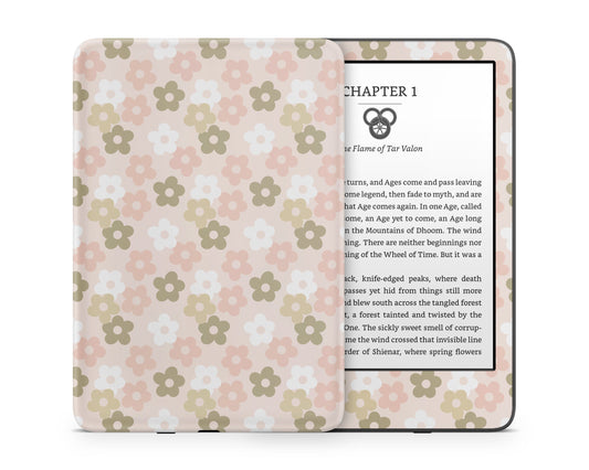 Lux Skins Kindle Retro Parisian Pink Floral Kindle Gen 11 Skins - Art FLoral Skin