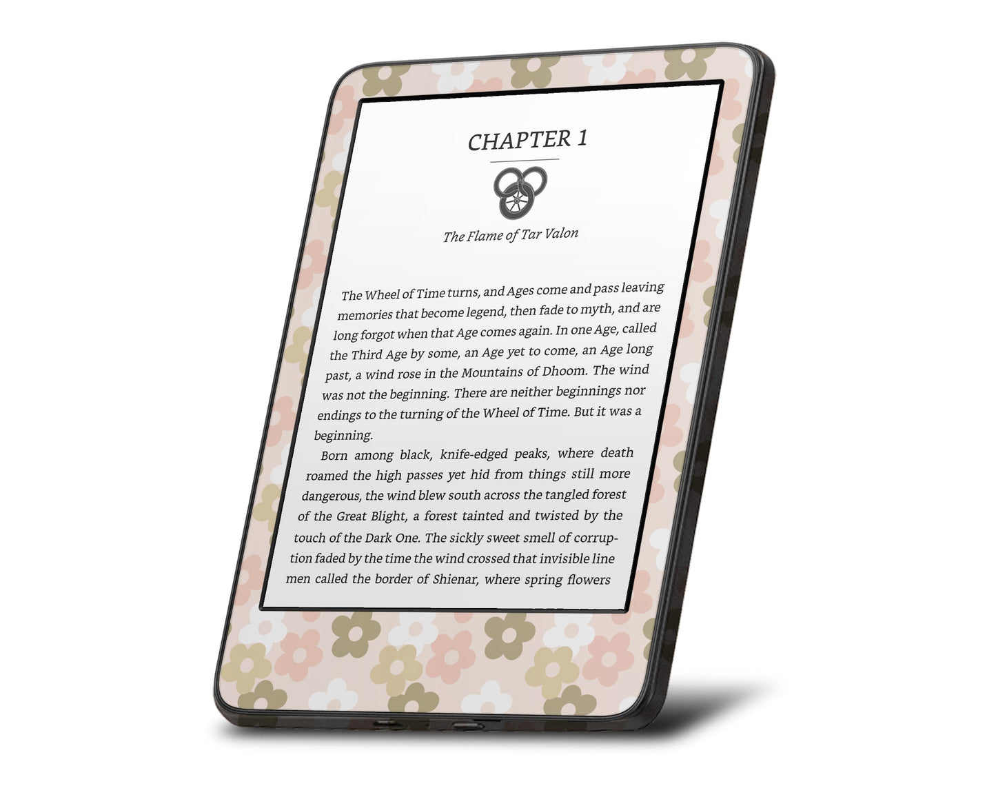 Lux Skins Kindle Retro Parisian Pink Floral Kindle Gen 8 Skins - Art FLoral Skin