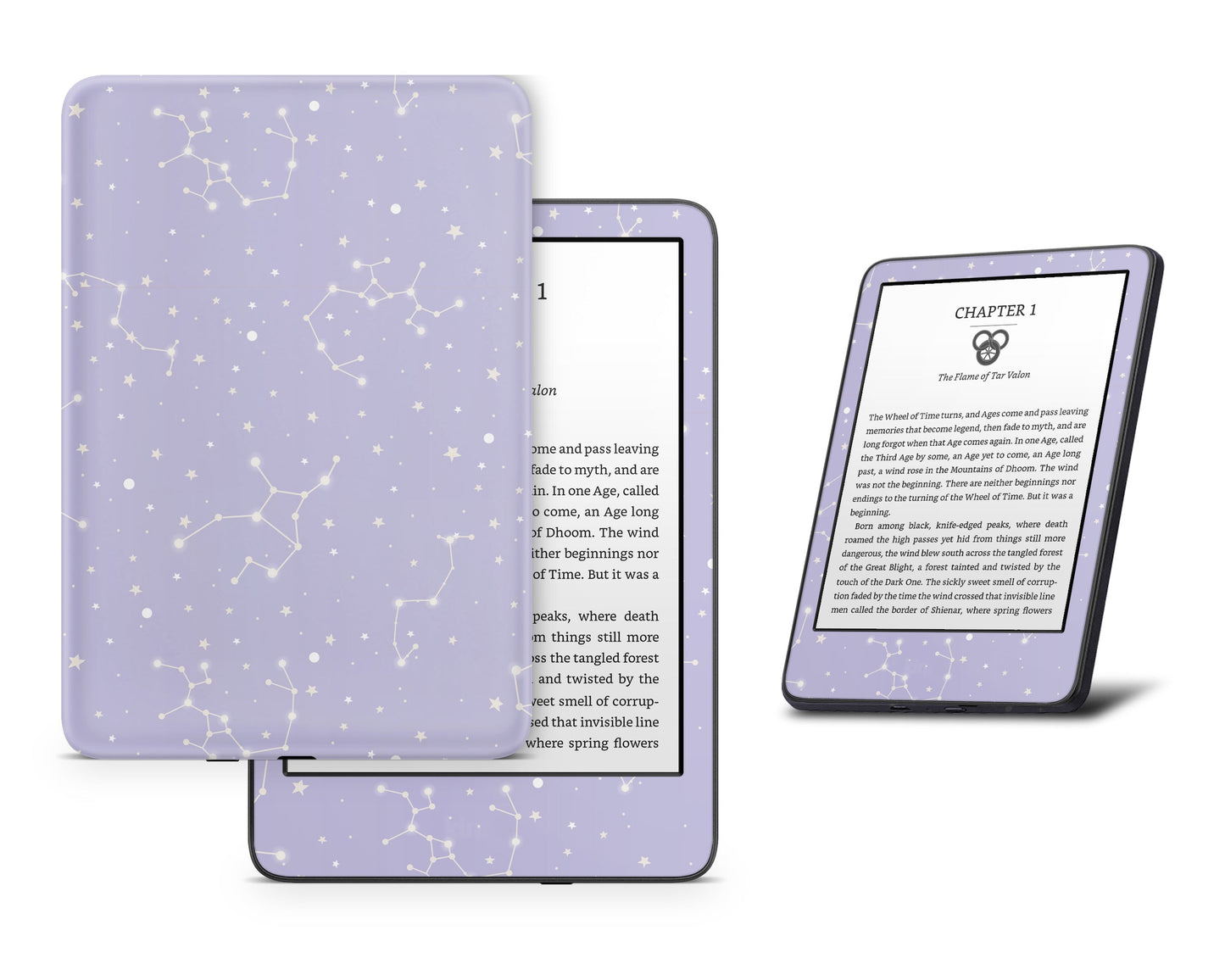 Lux Skins Kindle Constellation Stargazing Purple Kindle Gen 10 Skins - Pattern Galaxy Skin