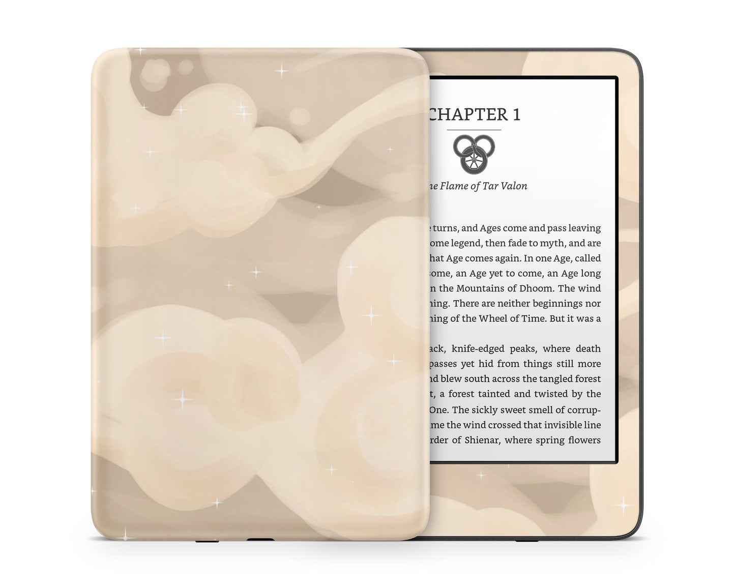 Lux Skins Kindle Beige Starry Clouds Kindle Gen 11 Skins - Pattern Galaxy Skin