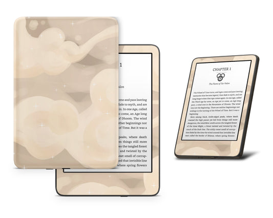 Lux Skins Kindle Beige Starry Clouds Kindle Gen 10 Skins - Pattern Galaxy Skin