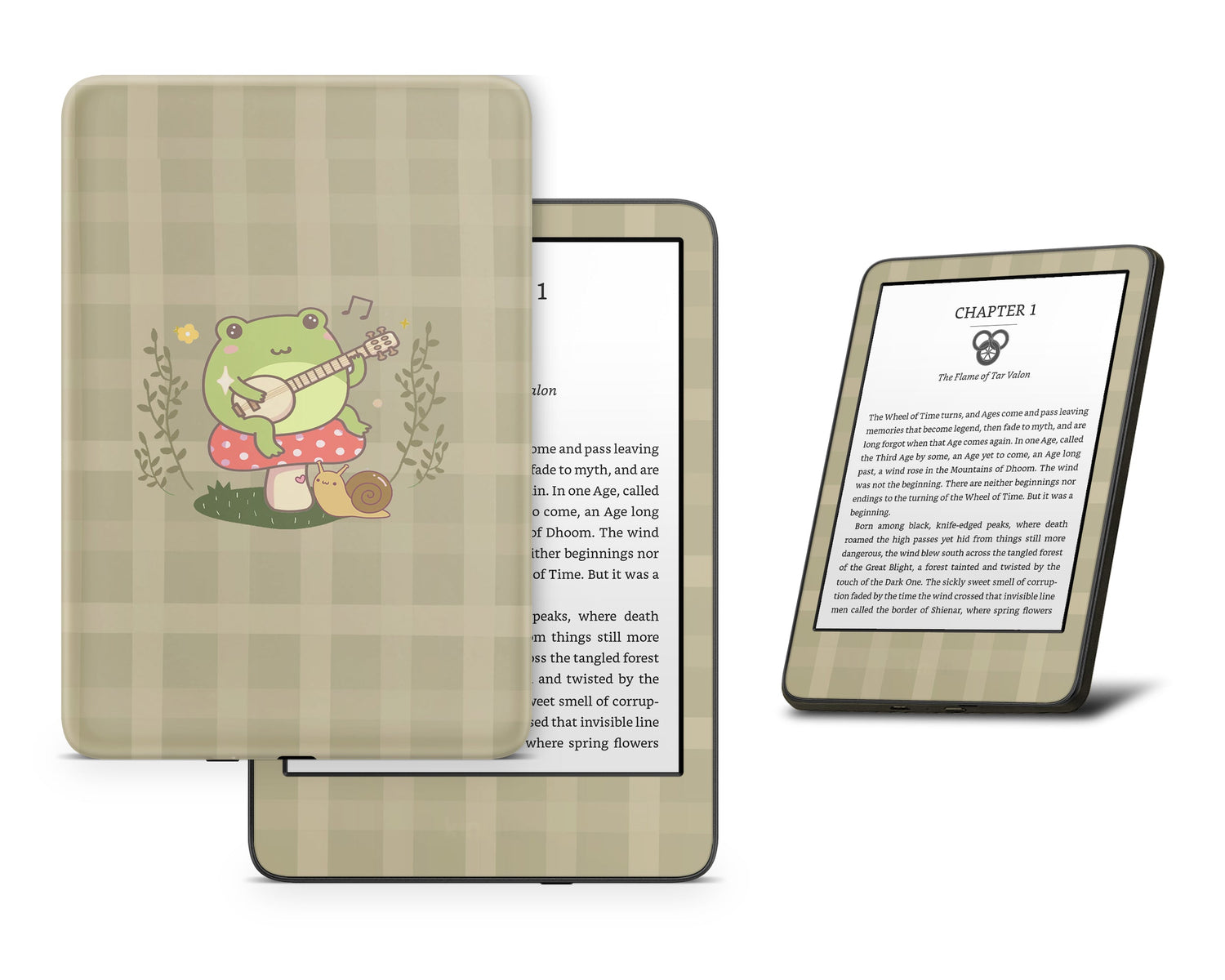 Lux Skins Kindle Green Frog Mushroom Cottagecore Kindle Gen 8 Skins - Art Animals Skin