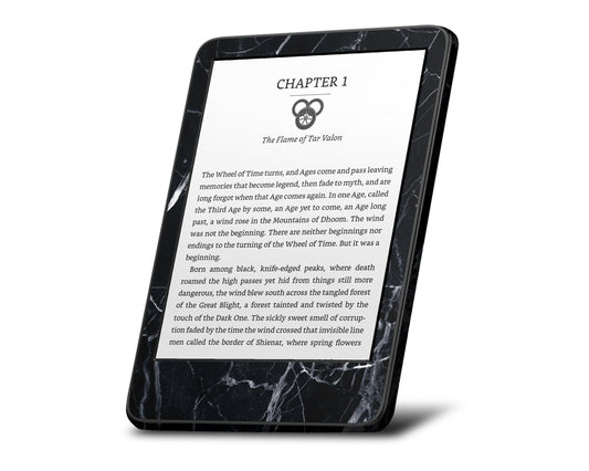 Lux Skins Kindle Black Marble Kindle Gen 10 Skins - Pattern Marble Skin