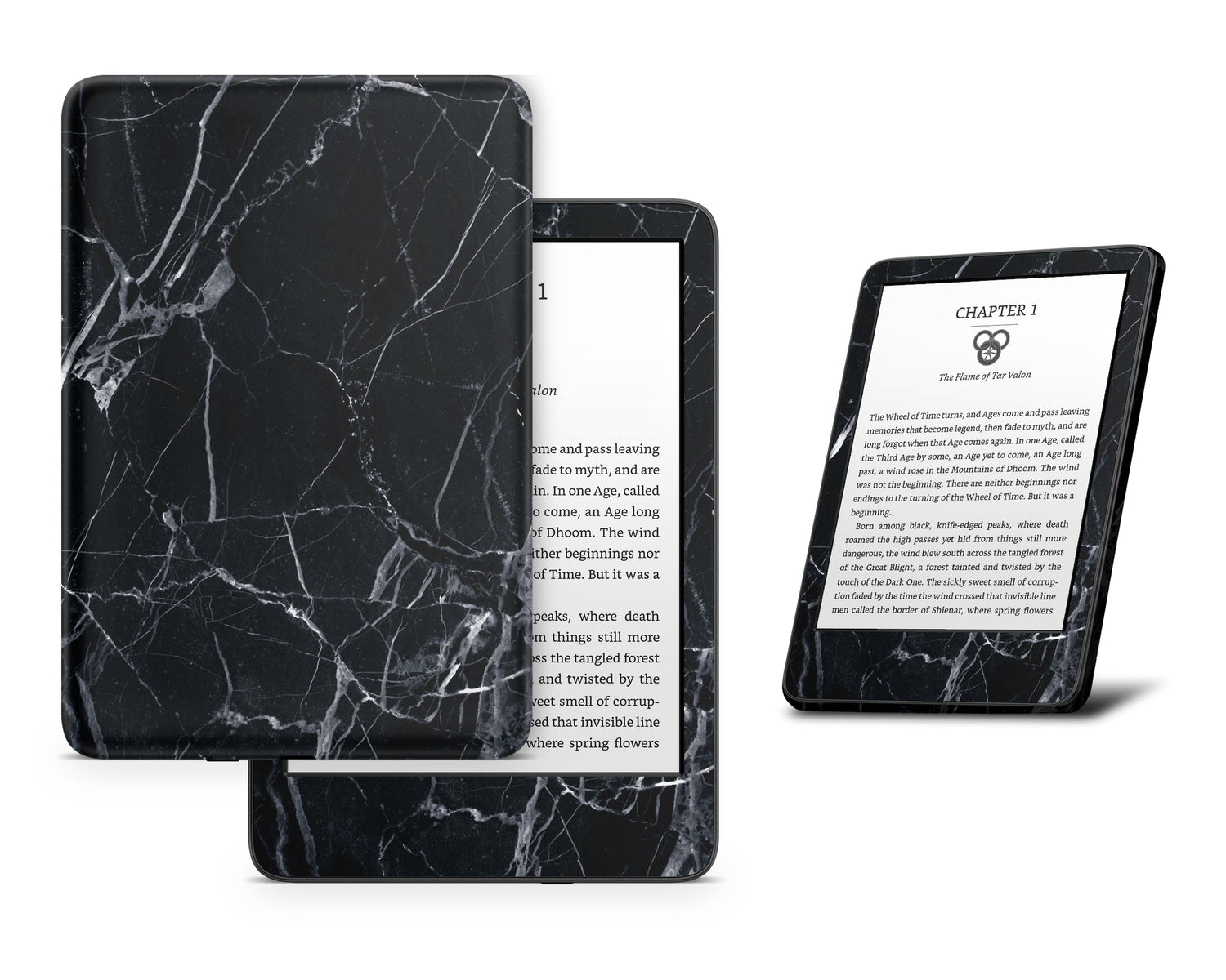 Lux Skins Kindle Black Marble Kindle Gen 8 Skins - Pattern Marble Skin