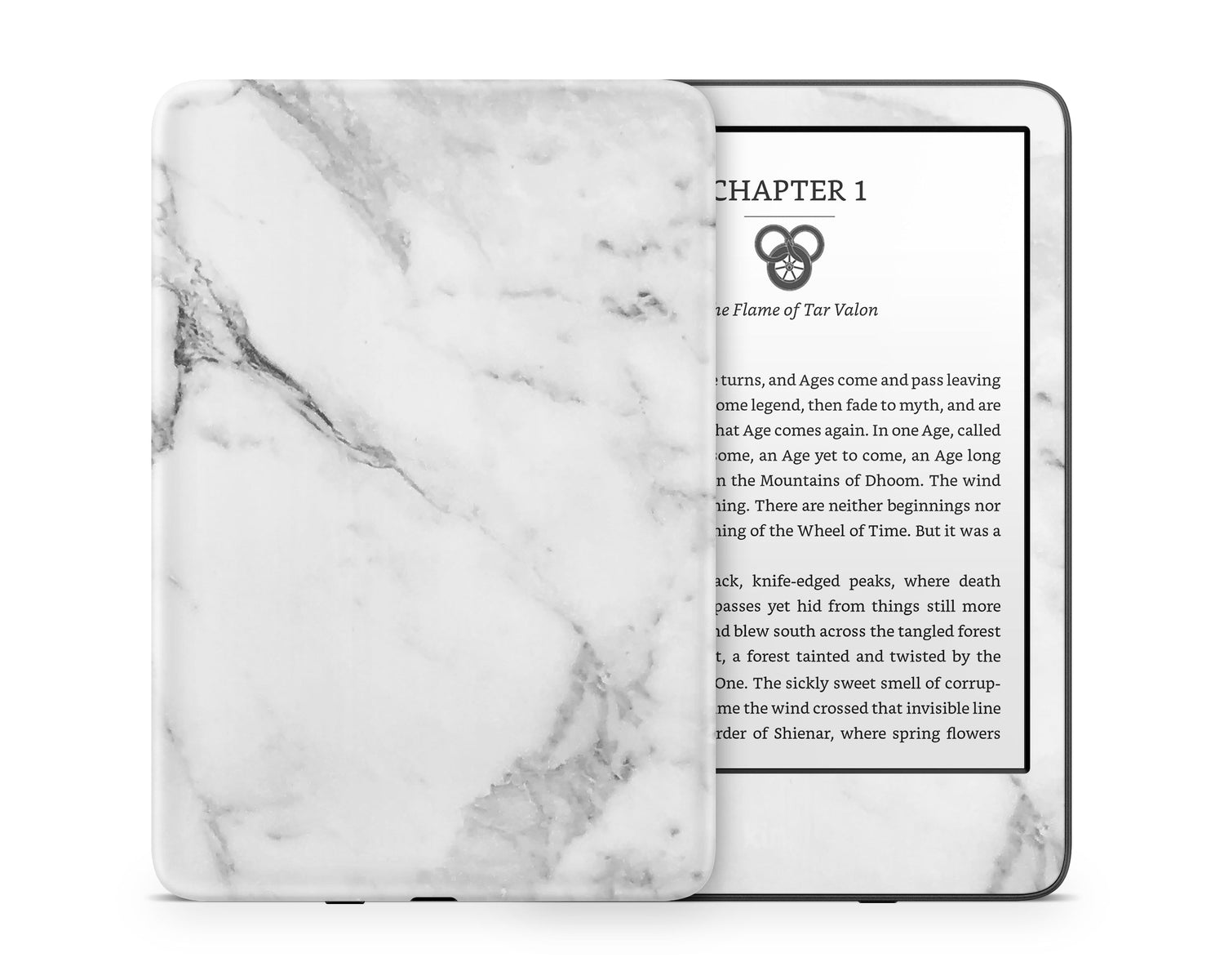 Lux Skins Kindle White Marble Kindle Gen 11 Skins - Pattern Marble Skin