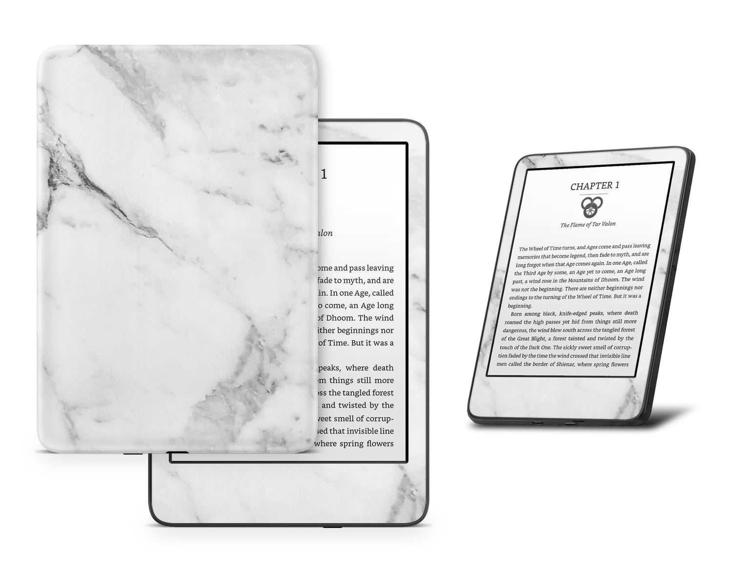 Lux Skins Kindle White Marble Kindle Gen 8 Skins - Pattern Marble Skin
