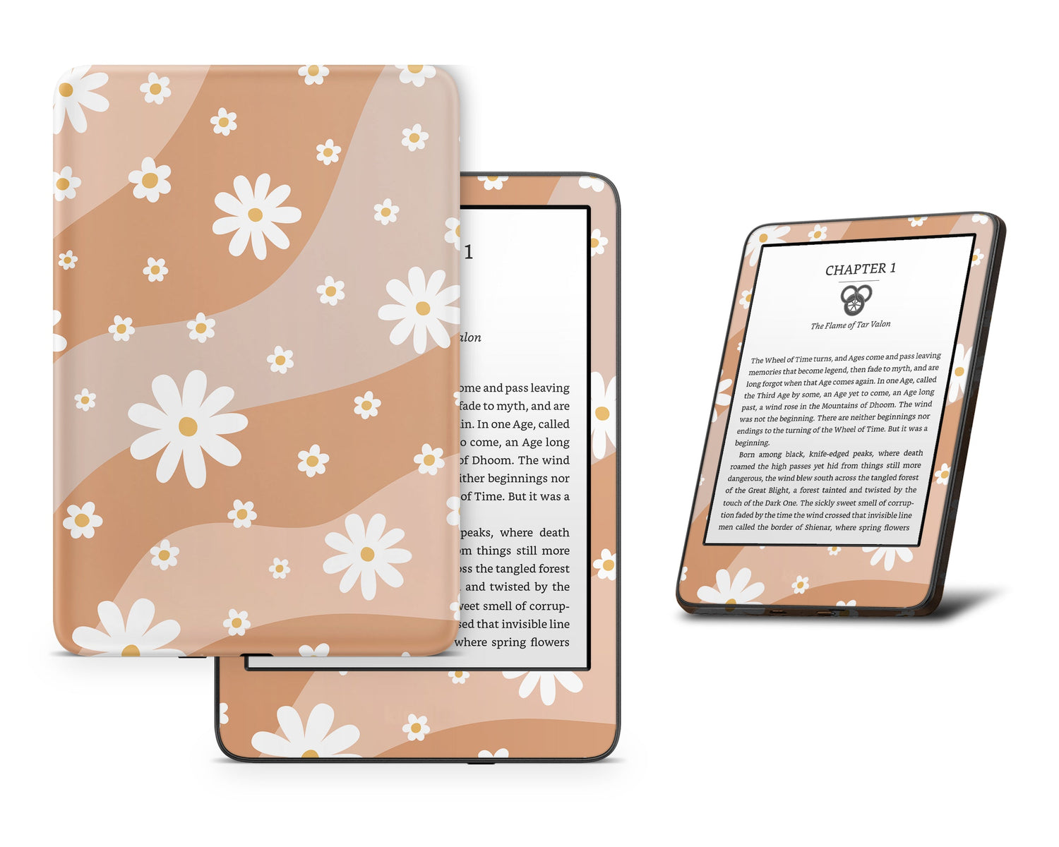 Lux Skins Kindle Summer Daisy Kindle Gen 8 Skins - Art Floral Skin