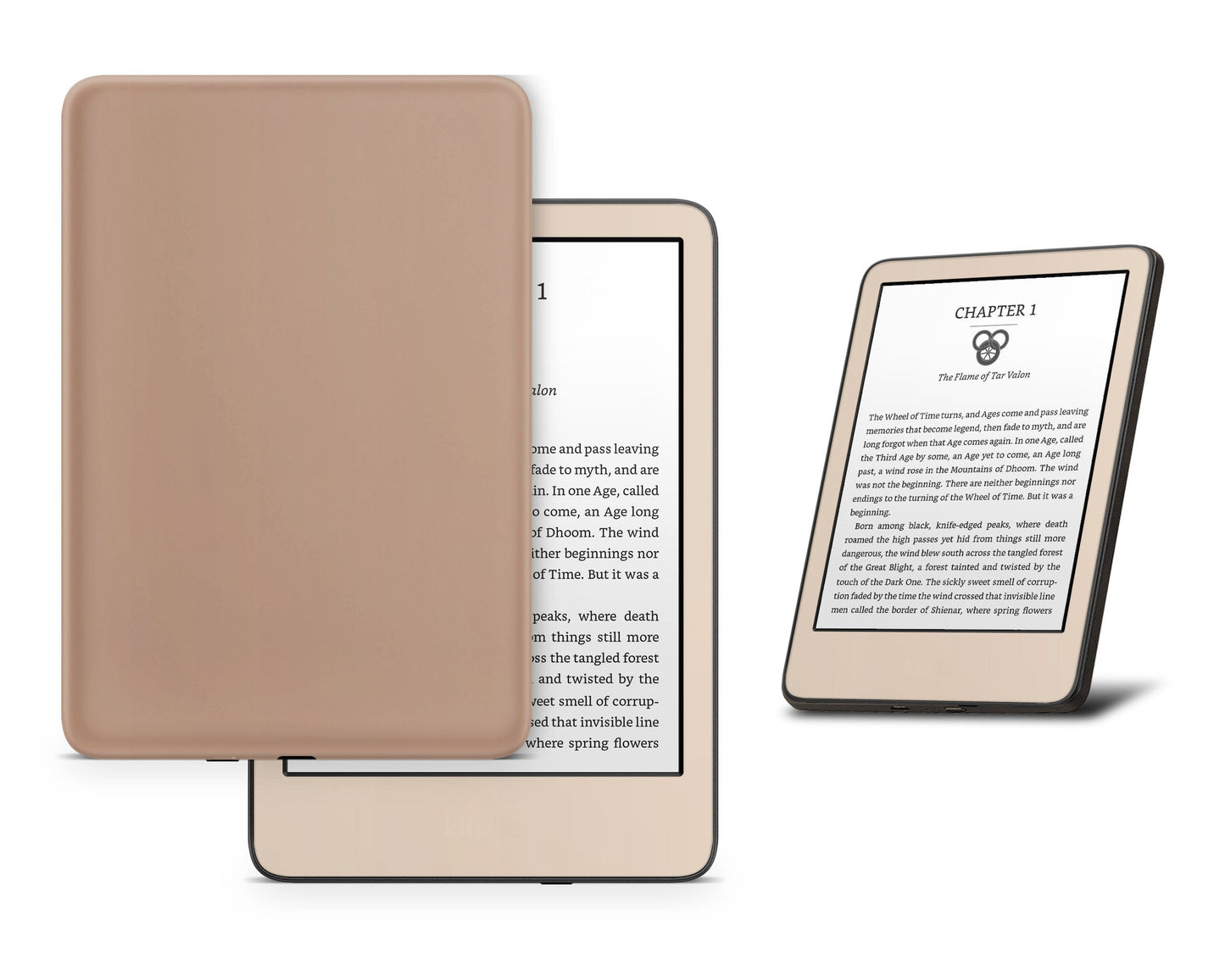 Lux Skins Kindle Iced Latte Kindle Gen 8 Skins - Solid Colours Colour Blocking Skin