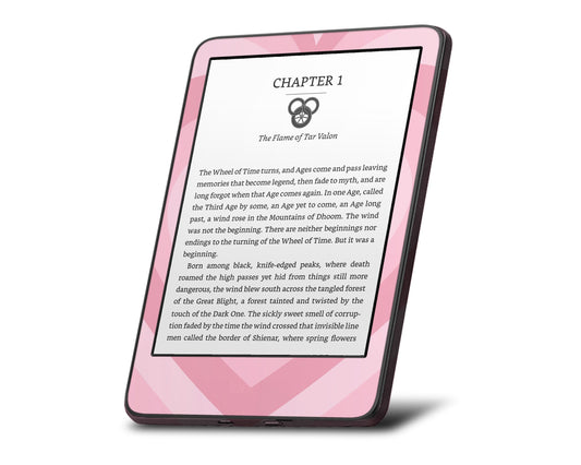 Lux Skins Kindle Pink Retro Hearts Kindle Gen 10 Skins - Art Solid Colours Skin