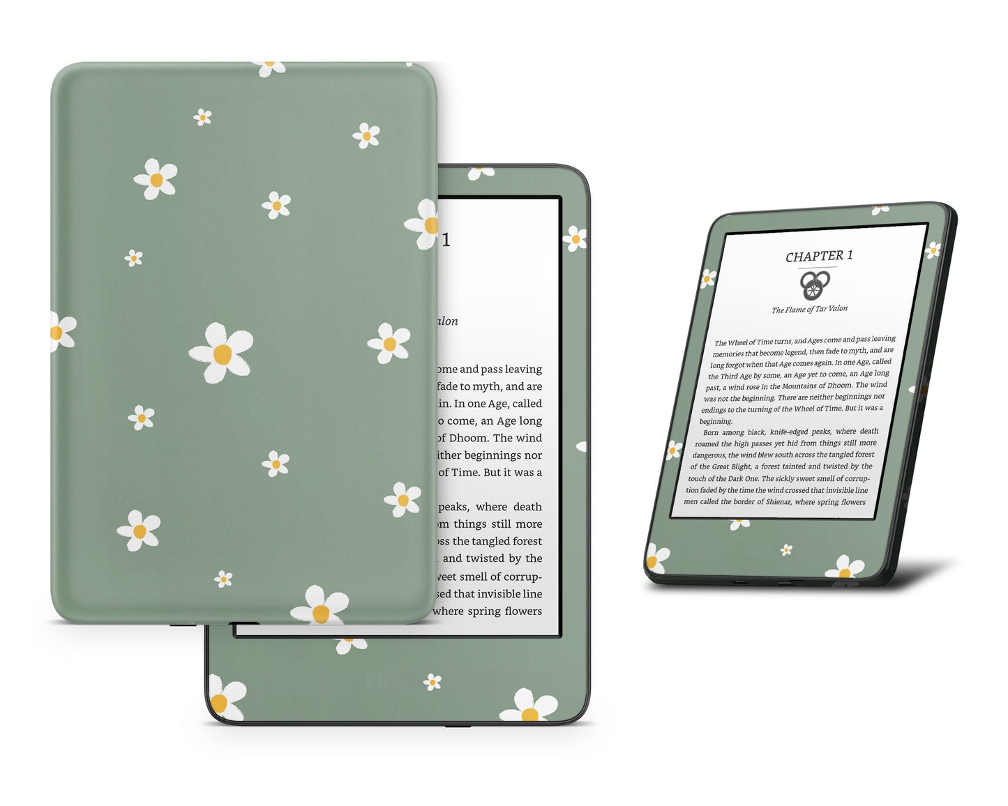Lux Skins Kindle Forest Daisy Kindle Gen 8 Skins - Art Floral Skin