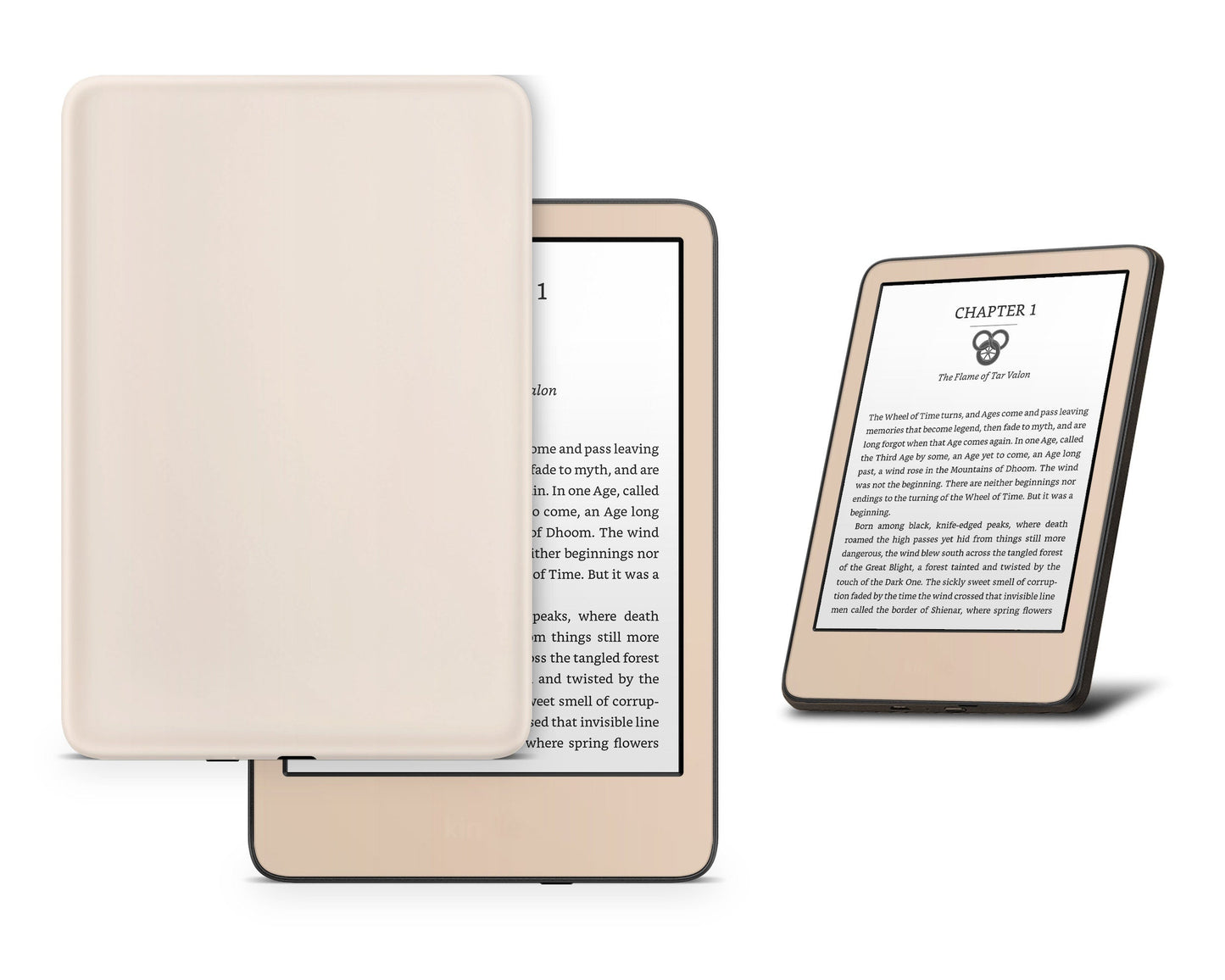 Lux Skins Kindle Creme Caramel Kindle Gen 8 Skins - Solid Colours Colour Blocking Skin