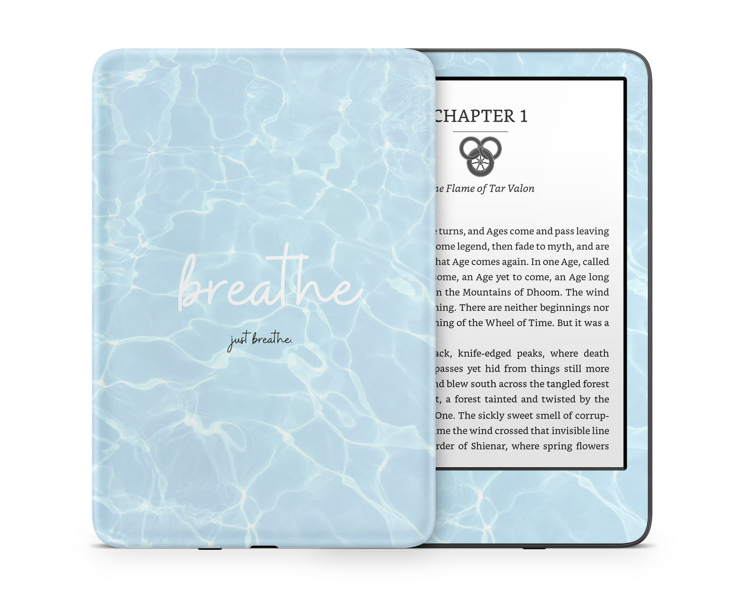 Lux Skins Kindle Just Breathe Kindle Gen 11 Skins - Art Quotes Skin