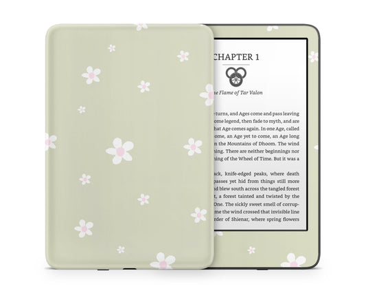 Lux Skins Kindle Matcha Daisy Kindle Gen 11 Skins - Art Floral Skin