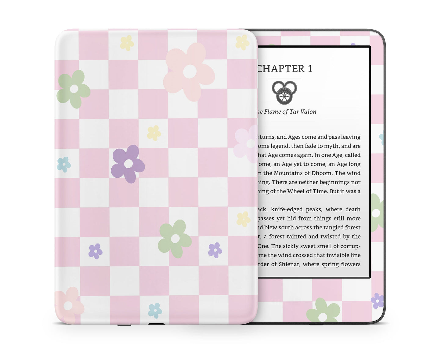 Lux Skins Kindle Pink Danish Pastel Flower Kindle Gen 11 Skins - Art Floral Skin