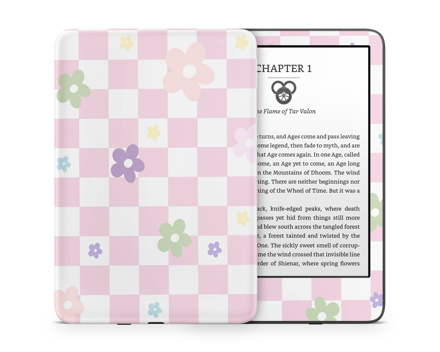 Lux Skins Kindle Pink Danish Pastel Flower Kindle Gen 11 Skins - Art Floral Skin