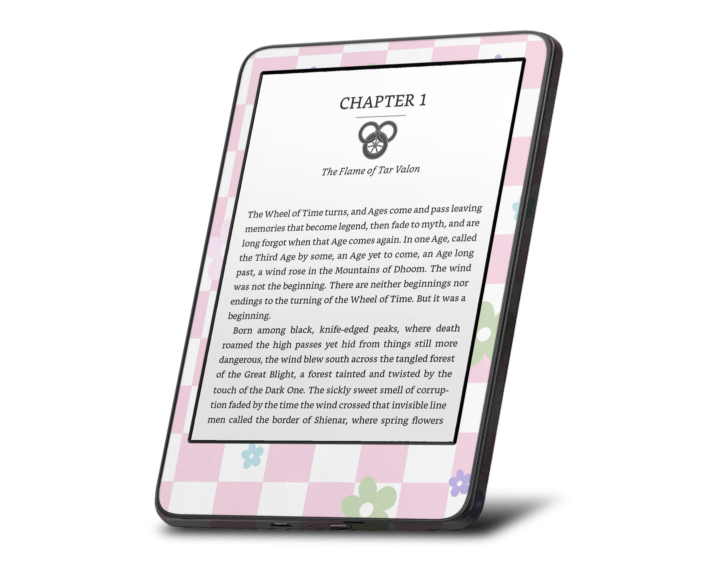 Lux Skins Kindle Pink Danish Pastel Flower Kindle Gen 10 Skins - Art Floral Skin