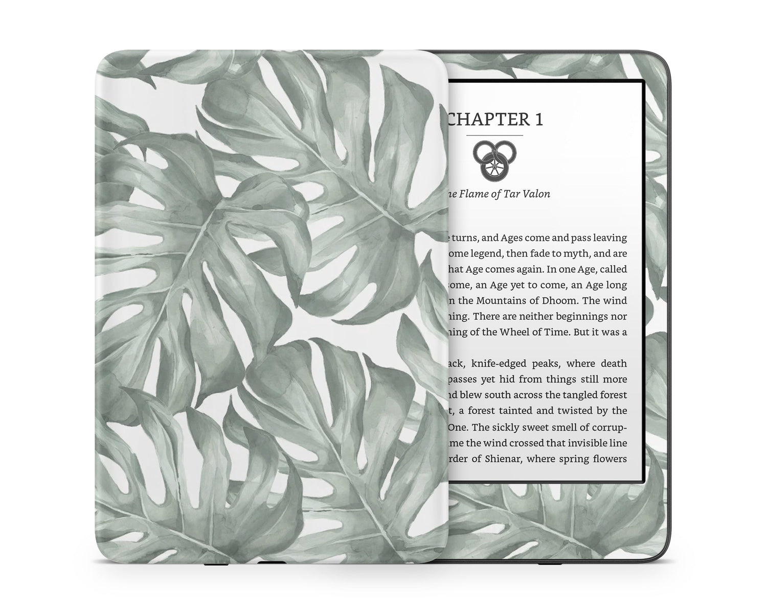Lux Skins Kindle Sage Monstera Leaf Kindle Gen 11 Skins - Art Floral Skin