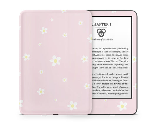 Lux Skins Kindle Blush Daisy Kindle Gen 11 Skins - Art Floral Skin