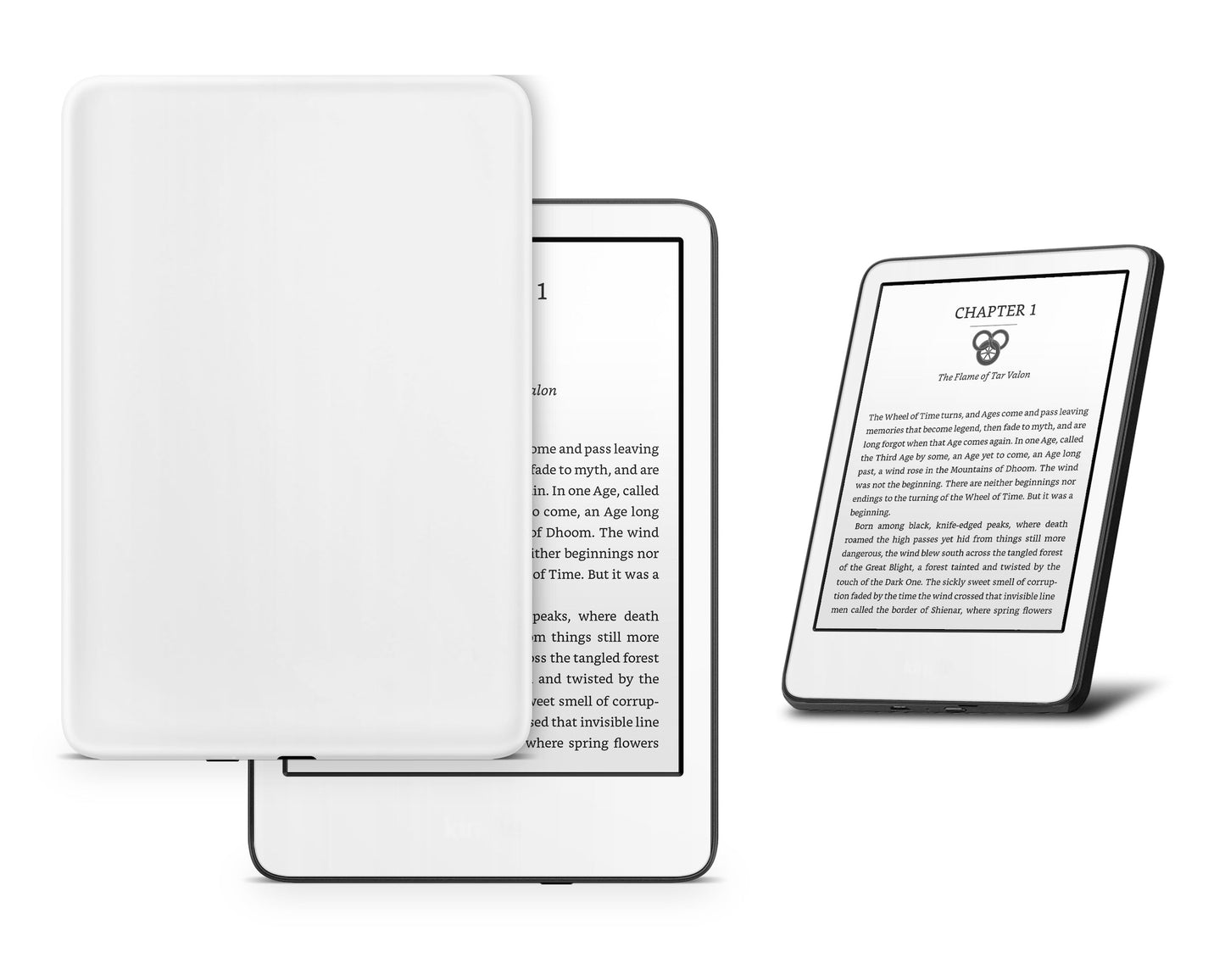 Lux Skins Kindle Avalanche White Kindle Gen 8 Skins - Solid Colours Pastel Series Skin