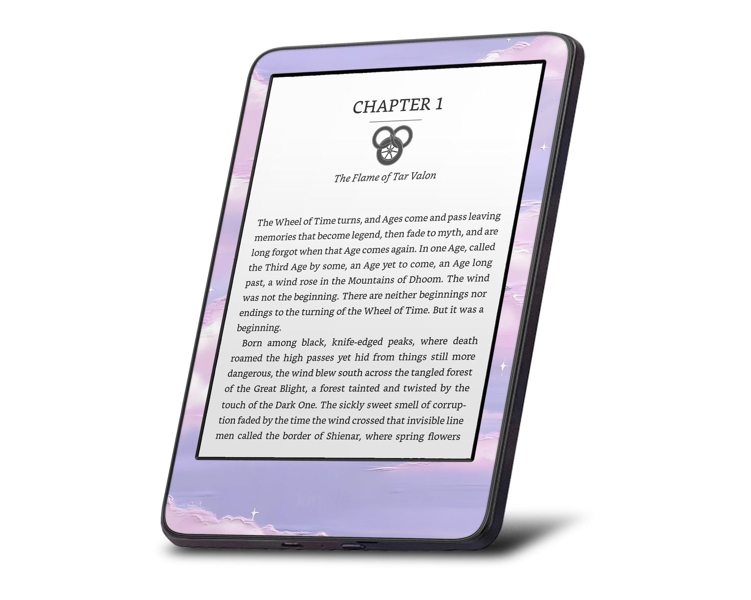 Lux Skins Kindle Morning Purple Clouds Kindle Gen 10 Skins - Art Clouds Skin