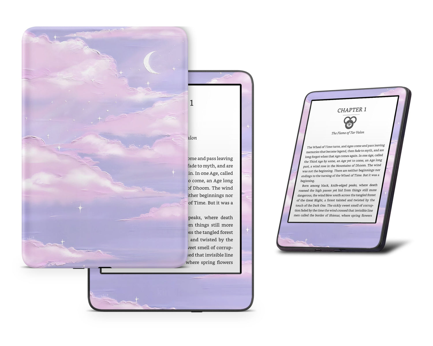 Lux Skins Kindle Morning Purple Clouds Kindle Gen 8 Skins - Art Clouds Skin