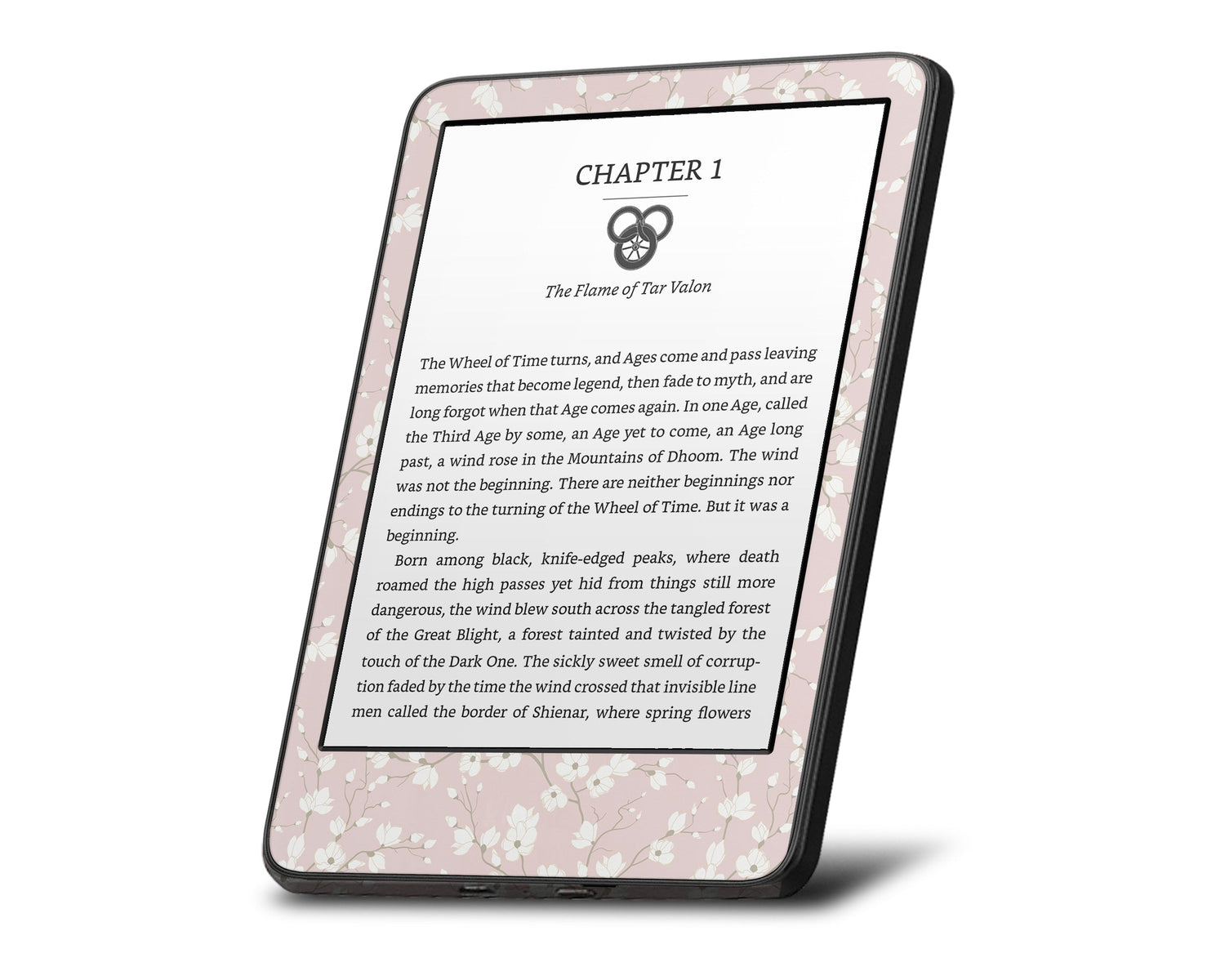 Lux Skins Kindle Pale Pink Blossom Kindle Gen 10 Skins - Art Floral Skin