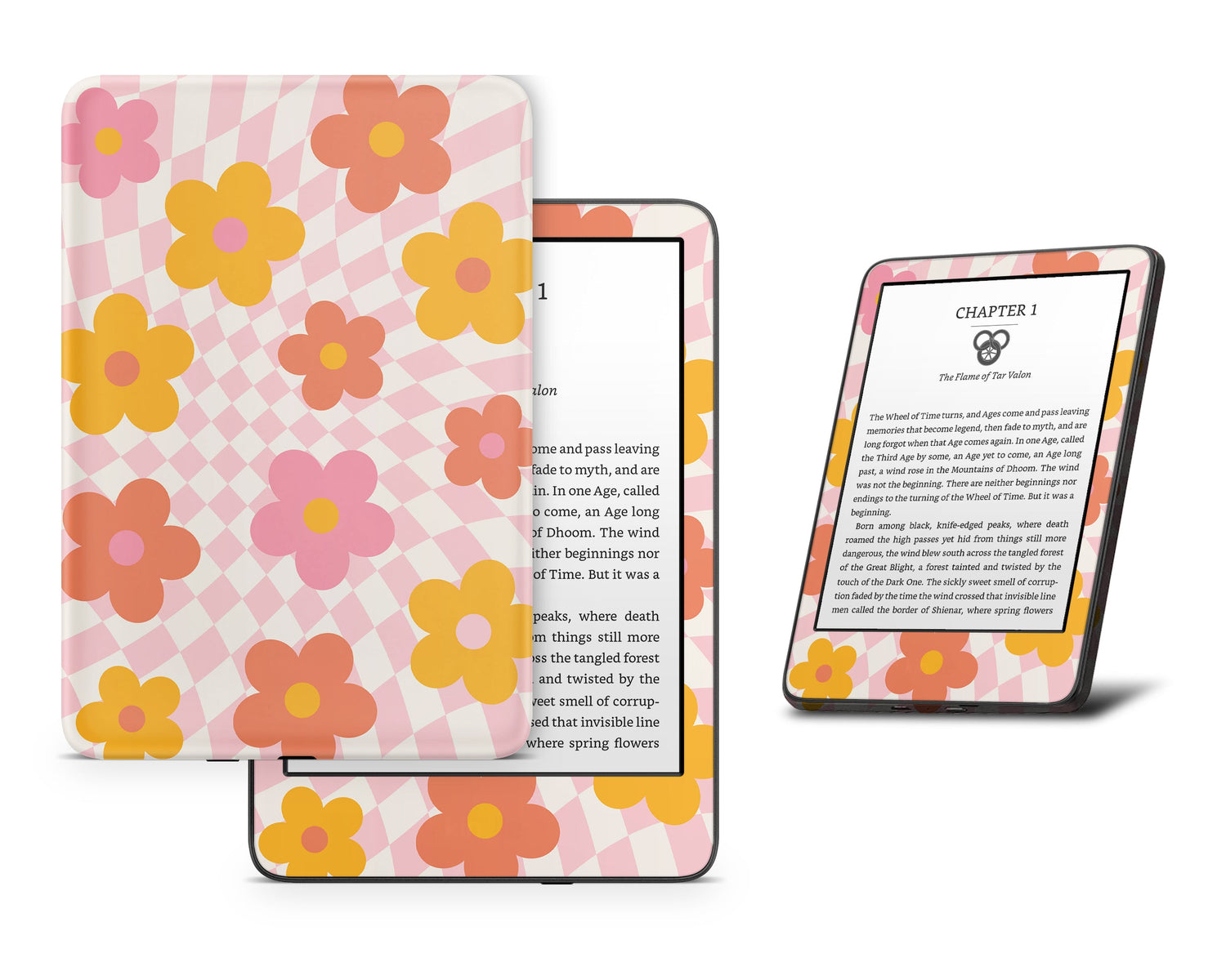 Lux Skins Kindle Flower Market Kindle Gen 8 Skins - Art Floral Skin