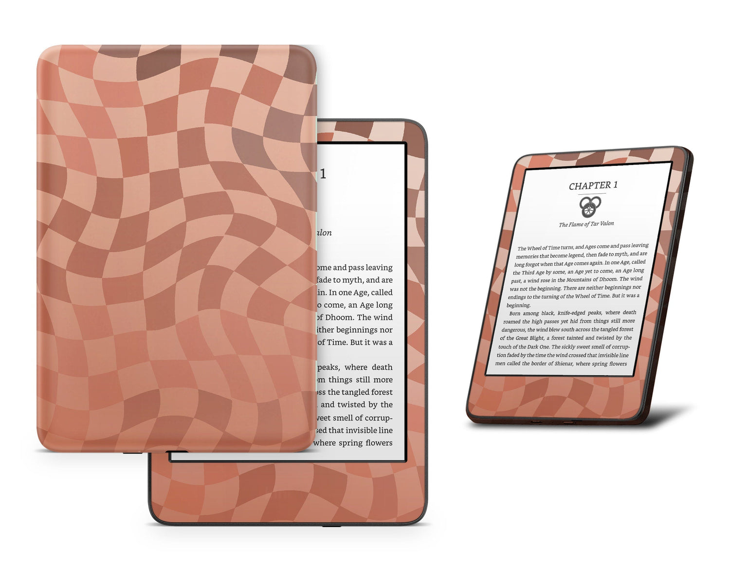 Lux Skins Kindle Pumpkin Patch Checkered Kindle Gen 10 Skins - Pattern Artwork Skin