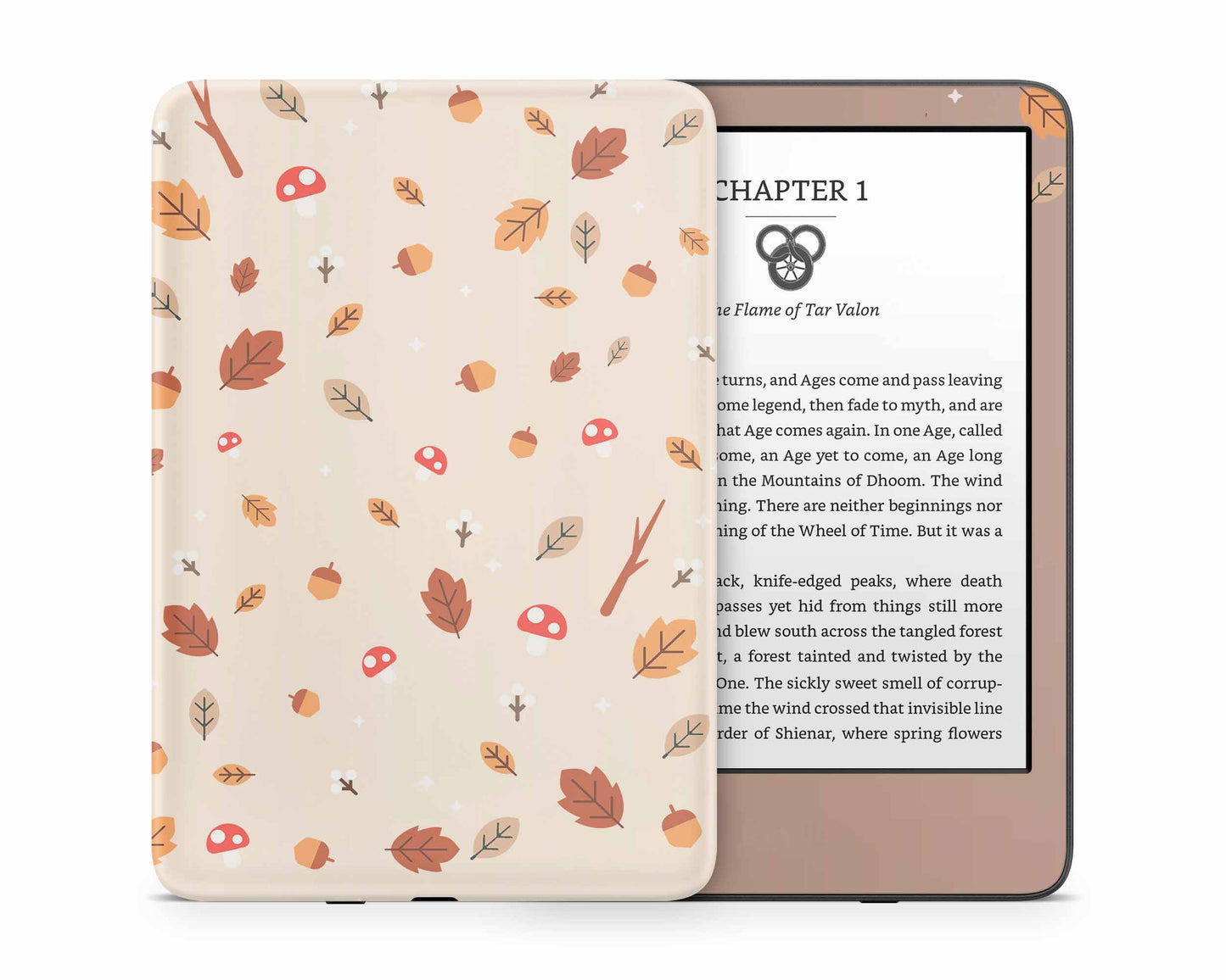 Lux Skins Kindle Cute Mushroom Leaves Kindle Gen 11 Skins - Art Floral Skin