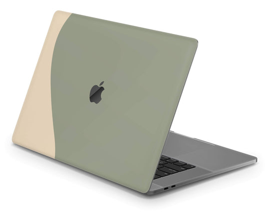 Lux Skins MacBook Two Tone Wild Sage Green Cream Pro 16" (A2141) Skins - Solid Colours Abstract Skin