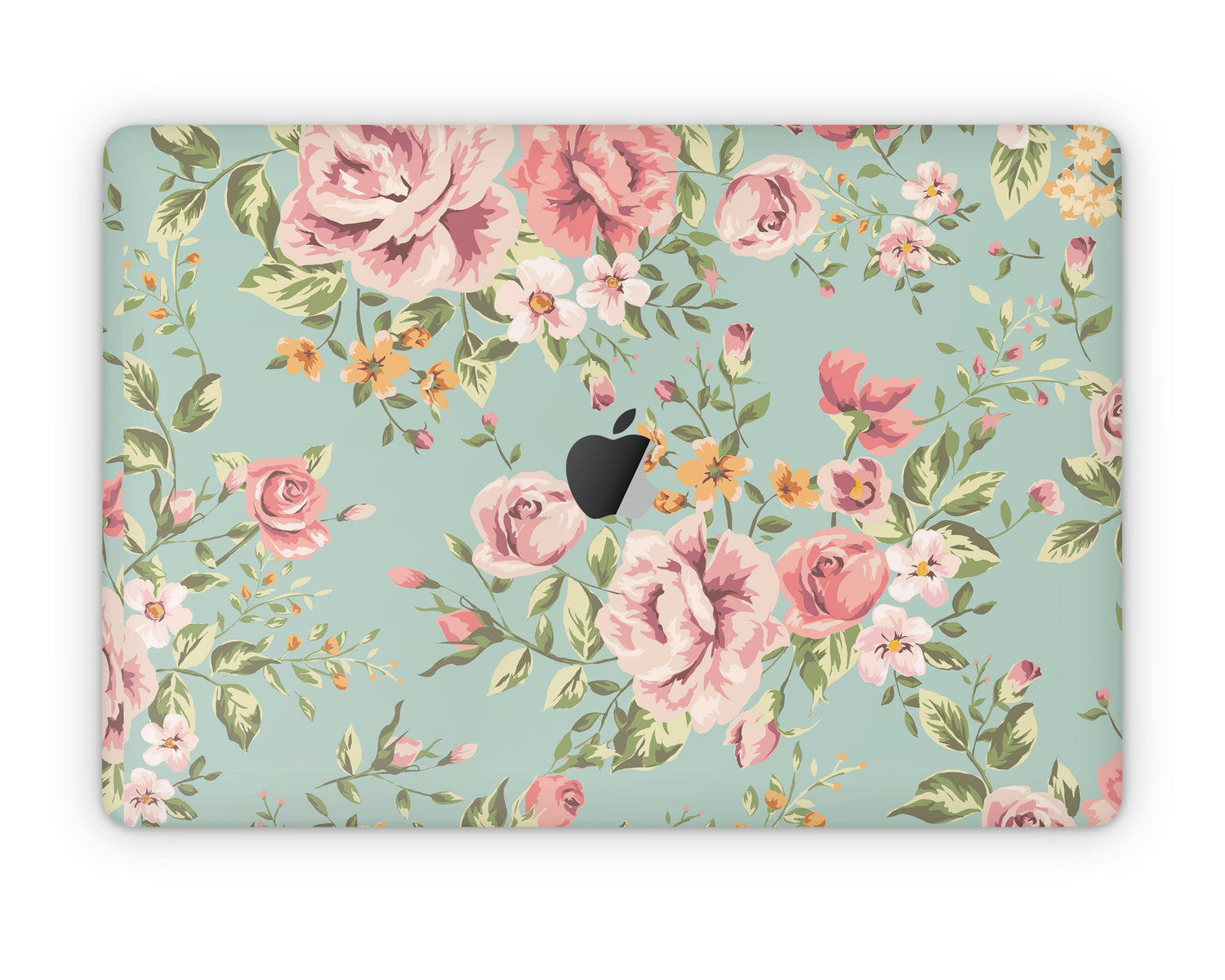 Lux Skins MacBook Mint Floral Garden Pro 13" M1 (A2338) Skins - Art Floral Skin
