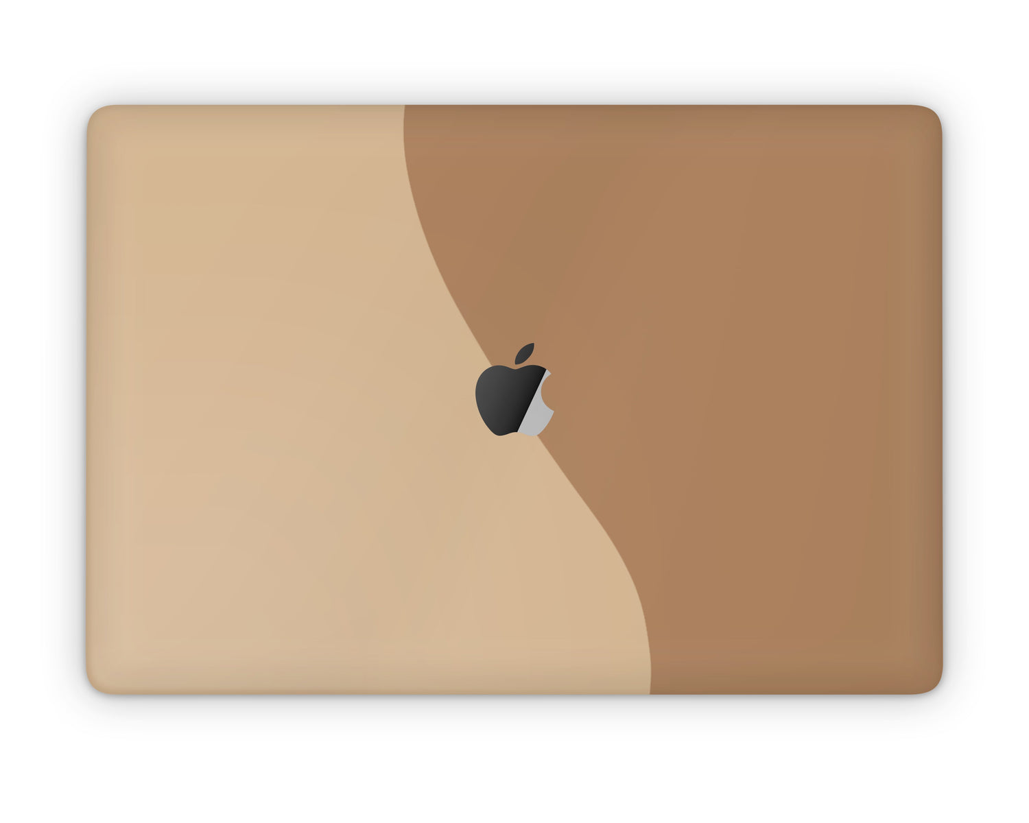 Lux Skins MacBook Two Tone Beige Cappuccino Pro 13" M1 (A2338) Skins - Solid Colours Abstract Skin