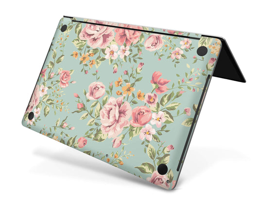 Lux Skins MacBook Floral Mint Pro 13" M1 (A2338) Skins - Art Floral Skin