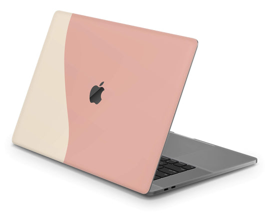 Lux Skins MacBook Two Tone Peach Cream Pro 16" (A2141) Skins - Solid Colours Colour Blocking Skin