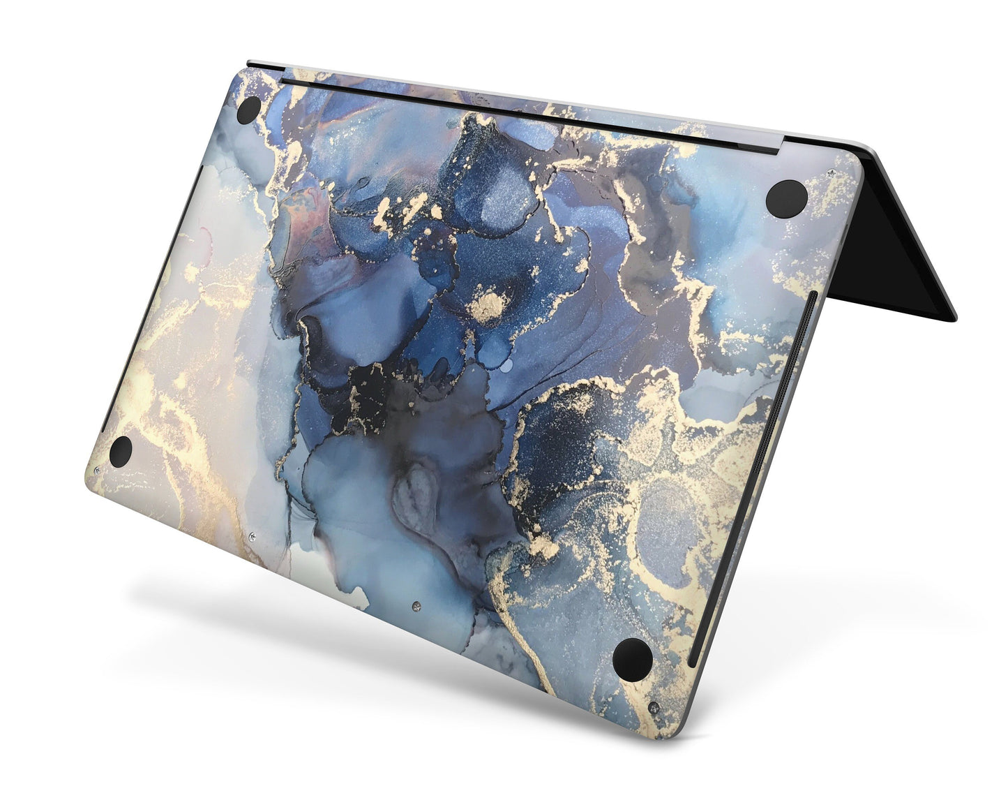 Lux Skins MacBook Ethereral Blue Gold Marble Pro 13" M1 (A2338) Skins - Pattern Marble Skin