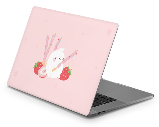 Lux Skins MacBook Pink Pastel Molang Bunny Rabbit Pro 16" (A2485) Skins - Pop culture Molang Skin
