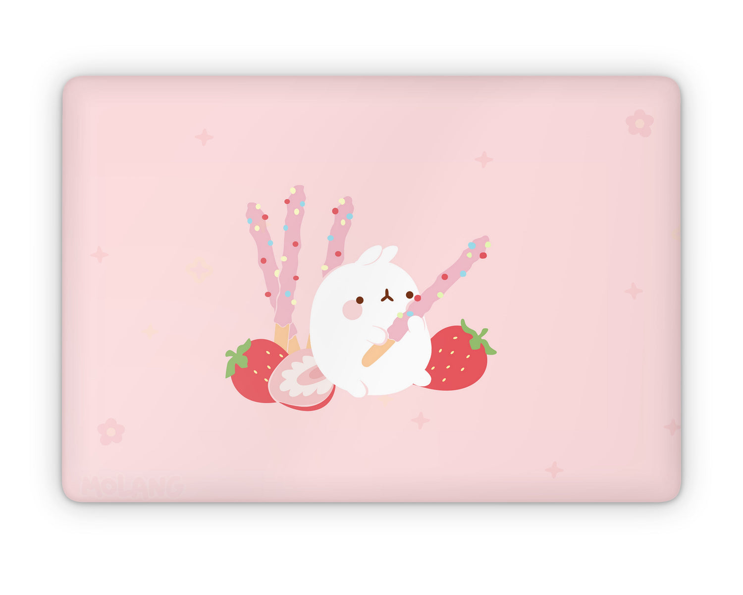 Lux Skins MacBook Pink Pastel Molang Bunny Rabbit Pro 15" (A1707/1990) Skins - Pop culture Molang Skin