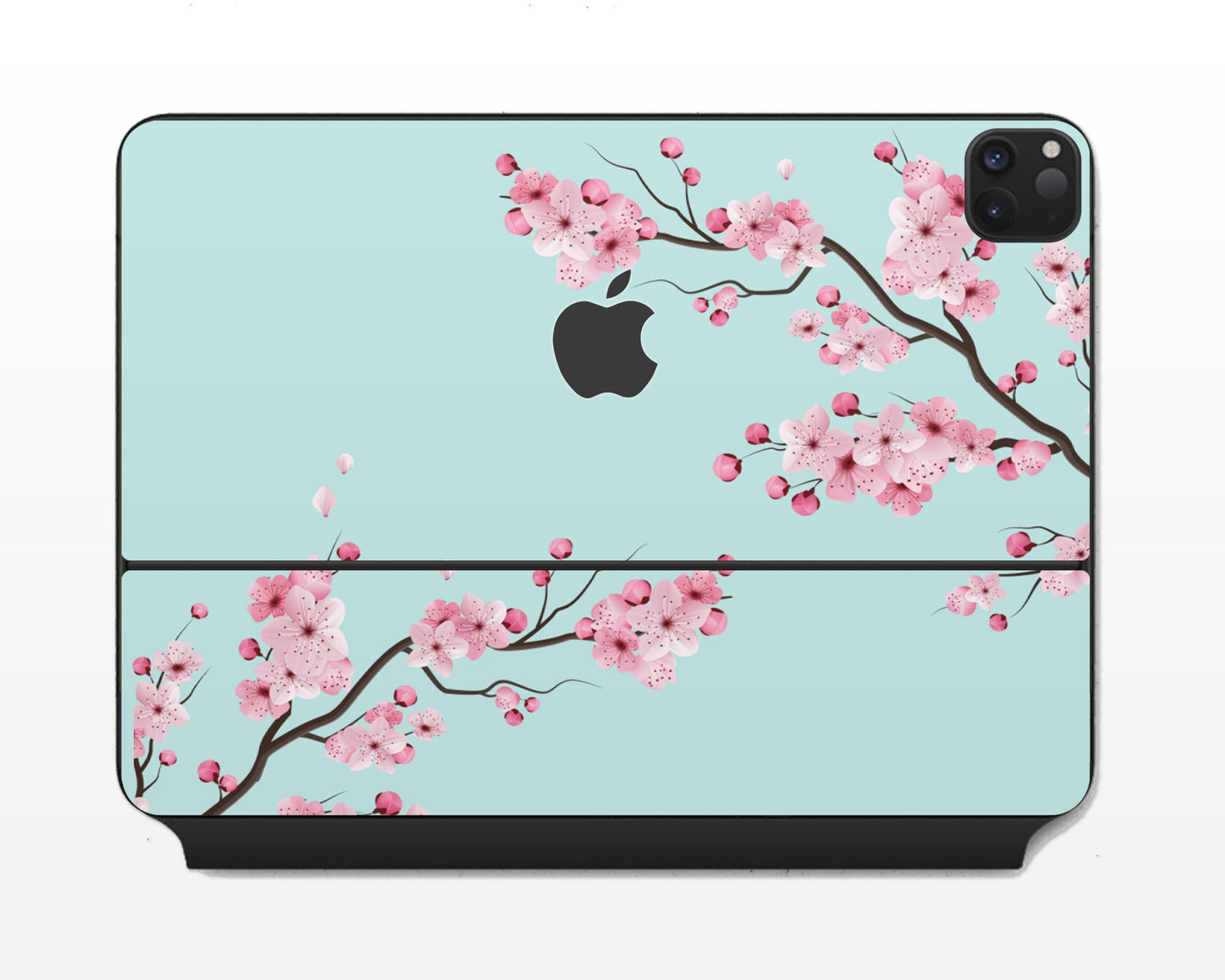 Lux Skins Magic Keyboard Cherry Blossom Teal Mint iPad Pro 11" Skins - Art Floral Skin