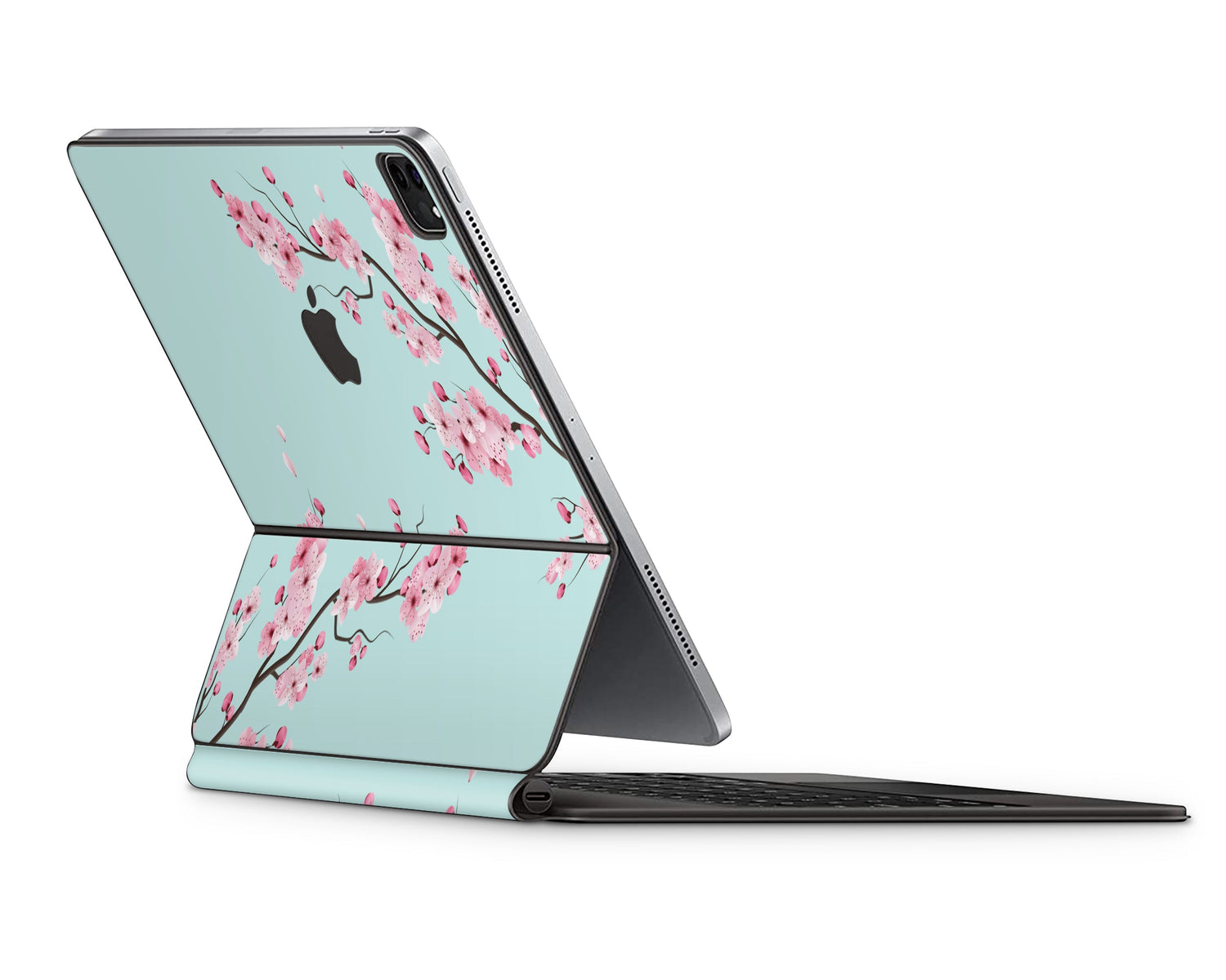 Lux Skins Magic Keyboard Cherry Blossom Teal Mint iPad Pro 12.9" Skins - Art Floral Skin