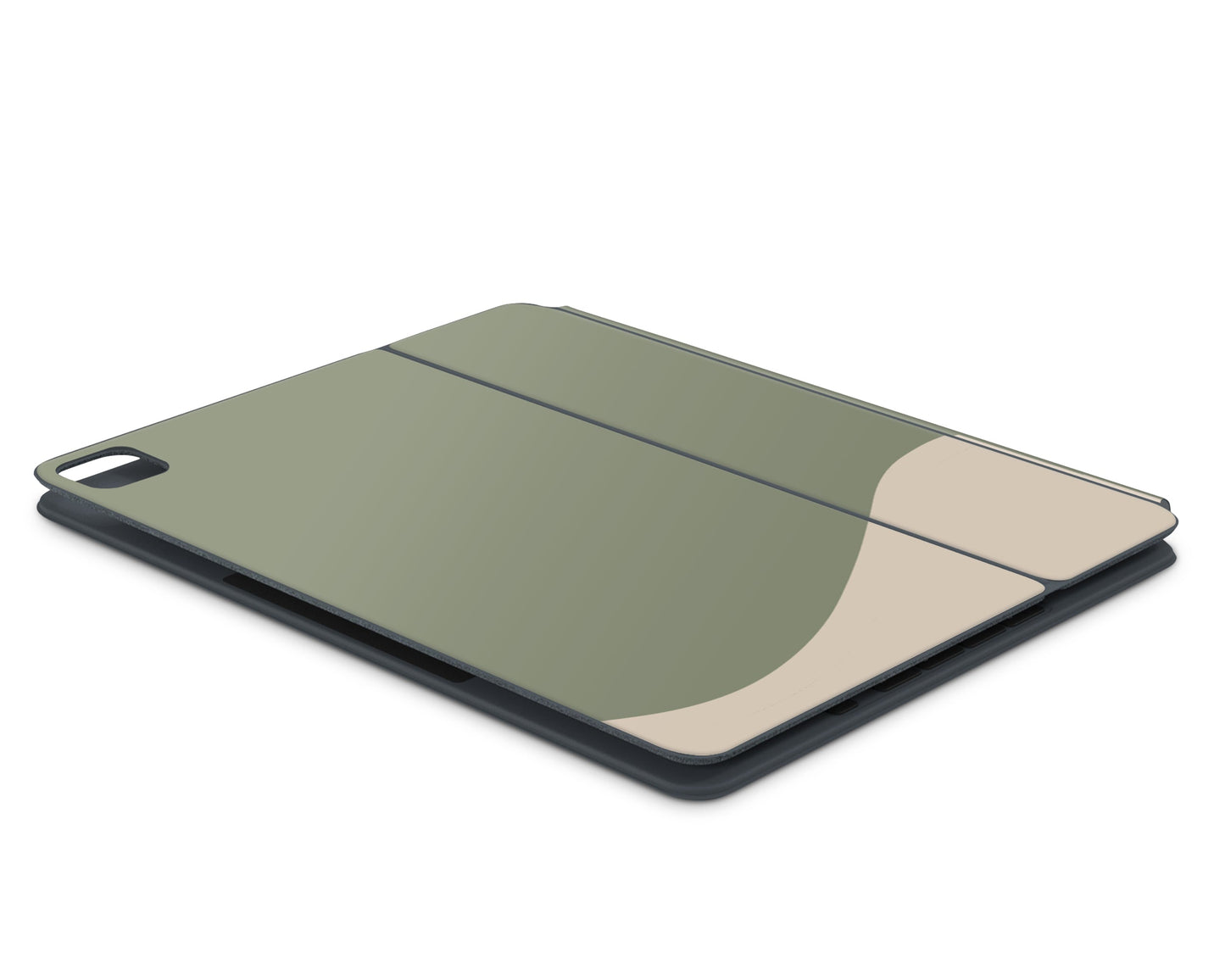 Lux Skins Magic Keyboard Two Tone Wild Sage Green Cream iPad Pro 12.9" Skins - Solid Colours Colour Blocking Skin