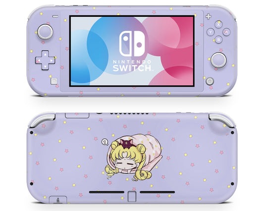 Sleeping Sailor Moon Nintendo Switch Lite Skin