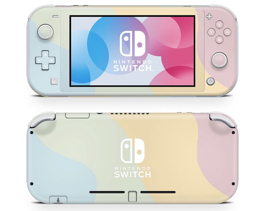 Retro Rainbow Waves Nintendo Switch Lite Skin
