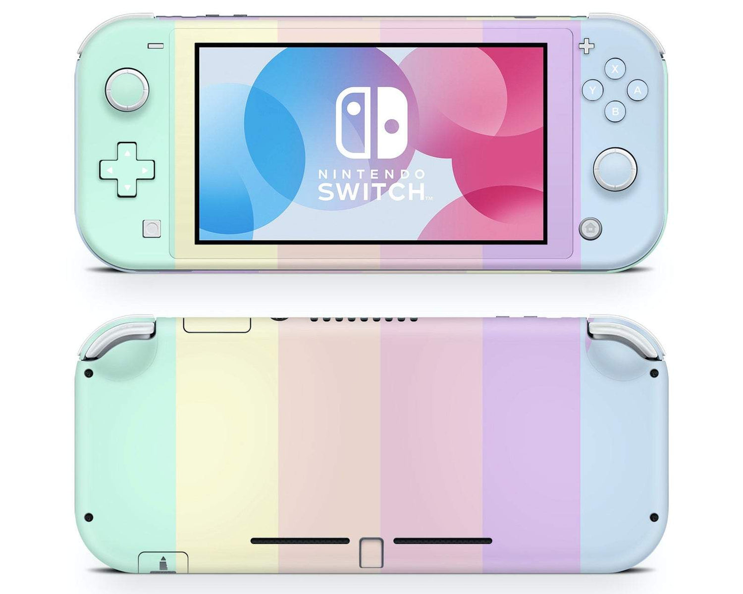 Lux Skins Nintendo Switch Lite Rainbow Stripes Classic no logo Skins - Solid Colours Solid Colours Skin