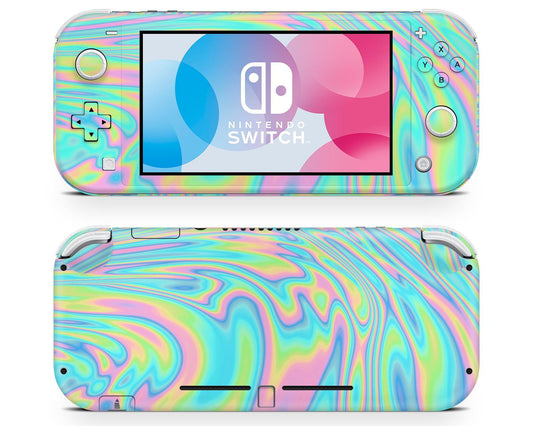 Lux Skins Nintendo Switch Lite Rainbow Holographic Opal Classic no logo Skins - Solid Colours Gradient Skin