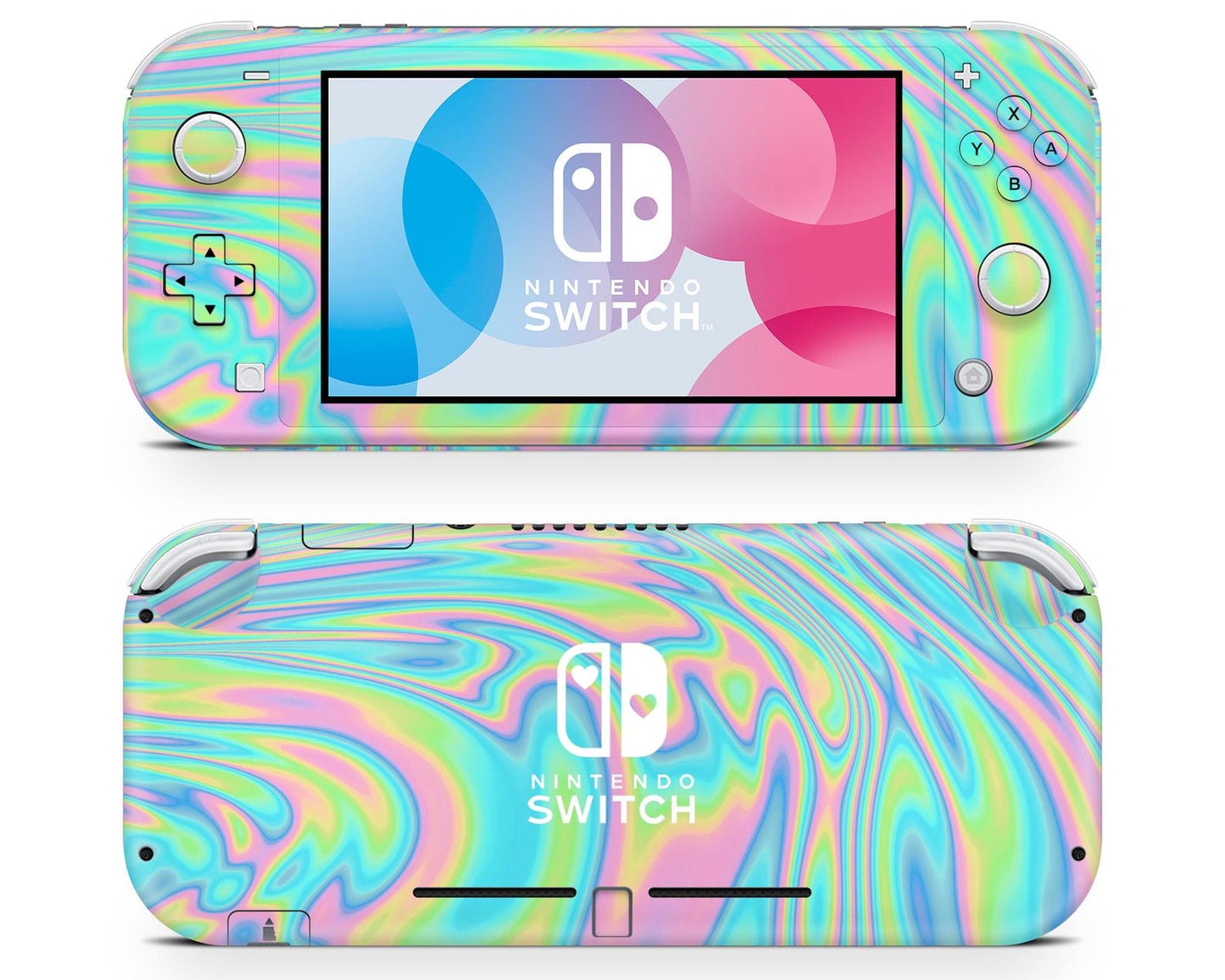 Rainbow Holographic Opal Nintendo Switch Lite Skin