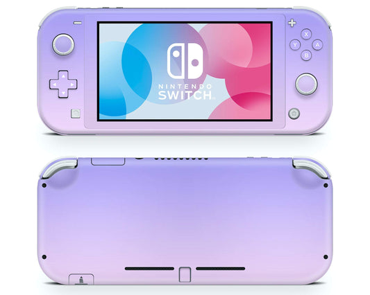Lux Skins Nintendo Switch Lite Pastel Purple Pink Classic no logo Skins - Solid Colours Gradient Skin