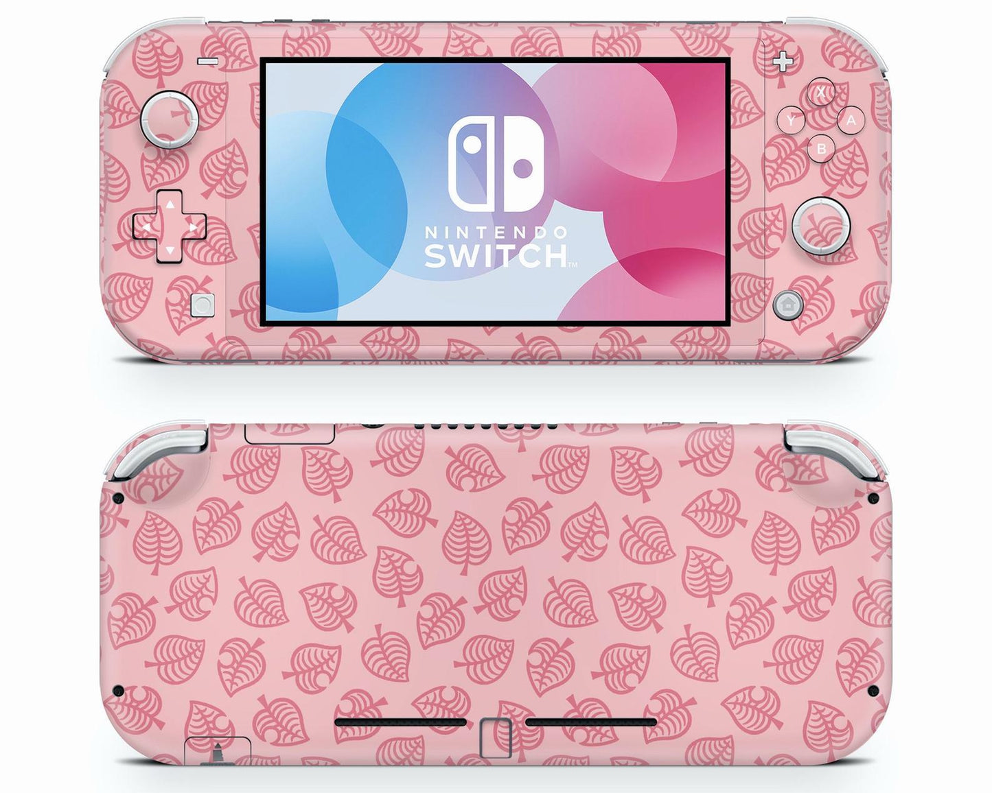 Lux Skins Nintendo Switch Lite Animal Crossing Pink Leaf Full Set Skins - Pop culture Animal Crossing Skin