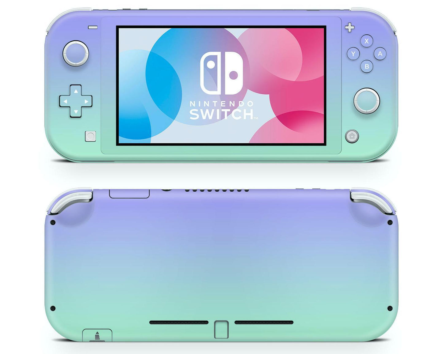 Lux Skins Nintendo Switch Lite Pastel Lavender Teal Classic no logo Skins - Solid Colours Gradient Skin