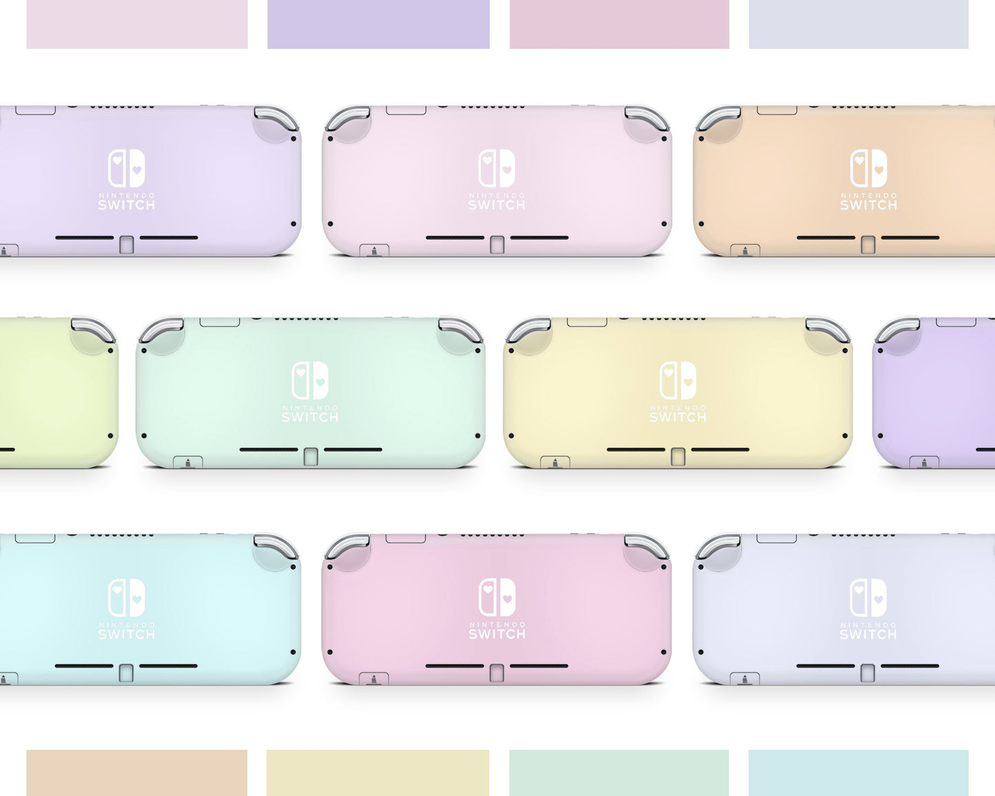 Lux Skins Nintendo Switch Lite Paris Pink Classic no logo Skins - Solid Colours Macaron Series Skin
