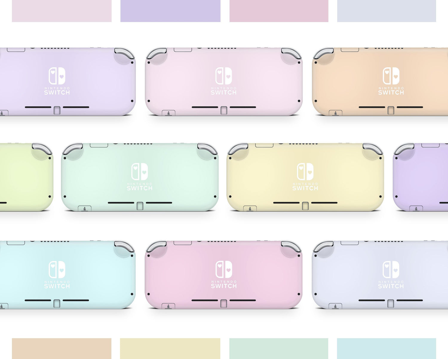 Lux Skins Nintendo Switch Lite Paris Pink Classic no logo Skins - Solid Colours Macaron Series Skin